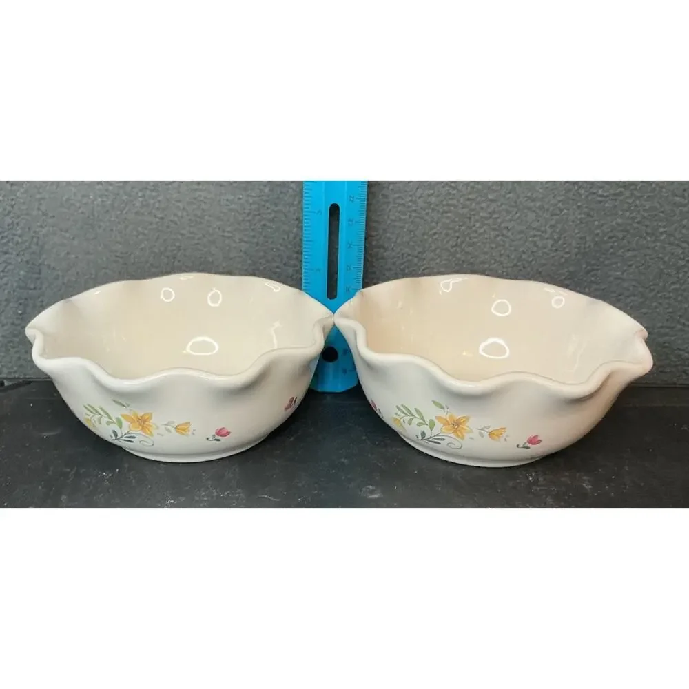 Vintage Pfaltzgraff Stoneware Bowls Discontinued Meadow Lane